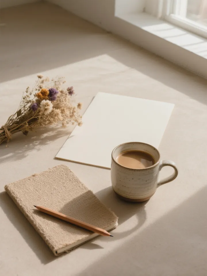 Autor português escrevendo em ambiente criativo